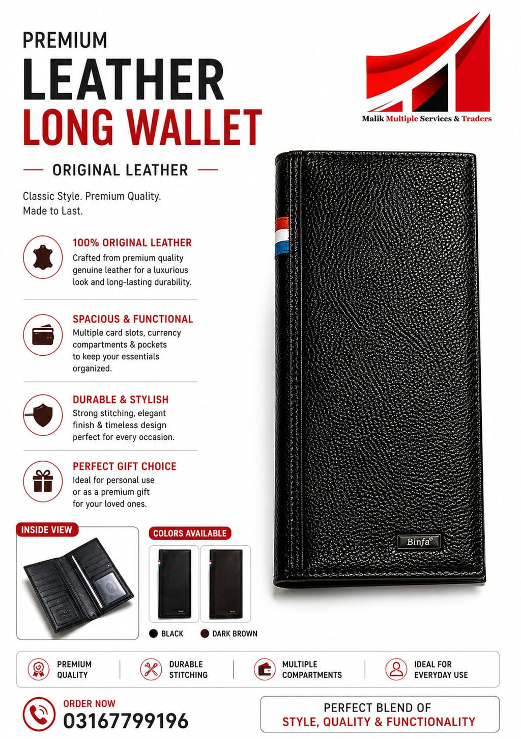 Long Leather Wallet