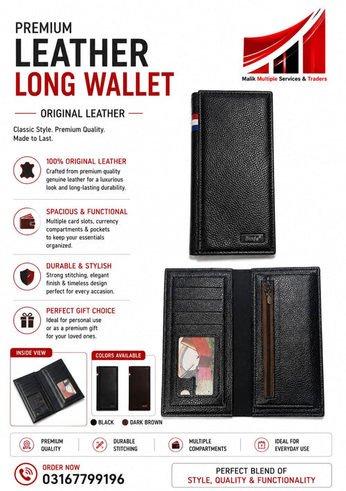 Long Leather Wallet